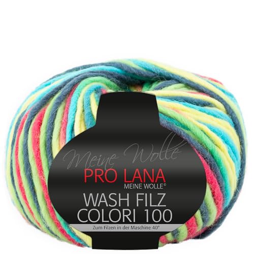 Frida's Wollhaus Pro Lana 50 g Wash Filz Colori 100 Stricken Garn Filzwolle Schurwolle 10 Farben (703) von Frida's Wollhaus