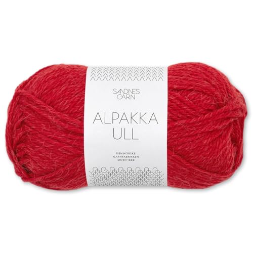 Frida's Wollhaus Sandnes 50 g Alpakka Ull Alpaka Wolle Garn Stricken Wintergarn wärmend 37 Farben (4227 | Equestrian Red) von Frida's Wollhaus