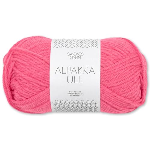 Frida's Wollhaus Sandnes 50 g Alpakka Ull Alpaka Wolle Garn Stricken Wintergarn wärmend 37 Farben (4315 | Bubblegum) von Frida's Wollhaus