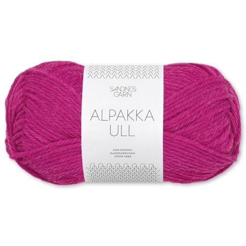 Frida's Wollhaus Sandnes 50 g Alpakka Ull Alpaka Wolle Garn Stricken Wintergarn wärmend 37 Farben (4600 | Jazzy Pink) von Frida's Wollhaus