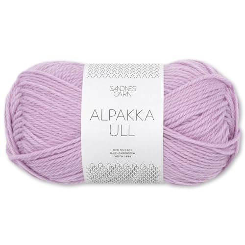 Frida's Wollhaus Sandnes 50 g Alpakka Ull Alpaka Wolle Garn Stricken Wintergarn wärmend 37 Farben (5023 | Lilac) von Frida's Wollhaus