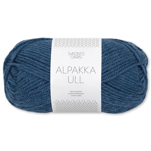 Frida's Wollhaus Sandnes 50 g Alpakka Ull Alpaka Wolle Garn Stricken Wintergarn wärmend 37 Farben (6364 | Dark Blue) von Frida's Wollhaus