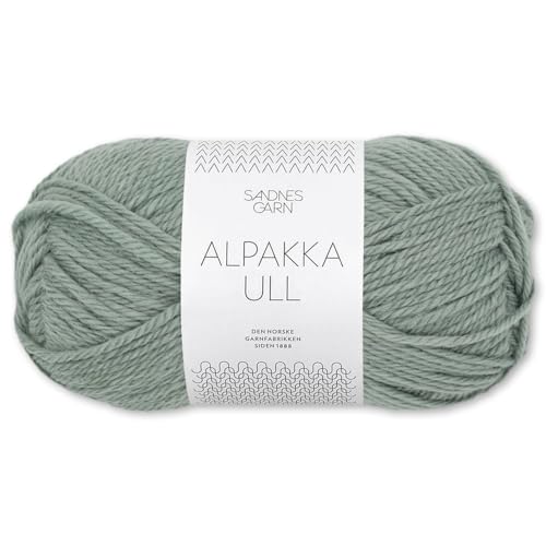 Frida's Wollhaus Sandnes 50 g Alpakka Ull Alpaka Wolle Garn Stricken Wintergarn wärmend 37 Farben (8051 | Eukalyptus) von Frida's Wollhaus