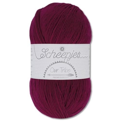 Frida's Wollhaus Scheepjes 100 g Our Tribe Superwash Merinowolle Polyamid Stricken 37 Farben (877 | Raspberry Radiance) von Frida's Wollhaus