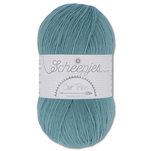 Frida's Wollhaus Scheepjes 100 g Our Tribe Superwash Merinowolle Polyamid Stricken 37 Farben (882 | Blue Flower Haze) von Frida's Wollhaus