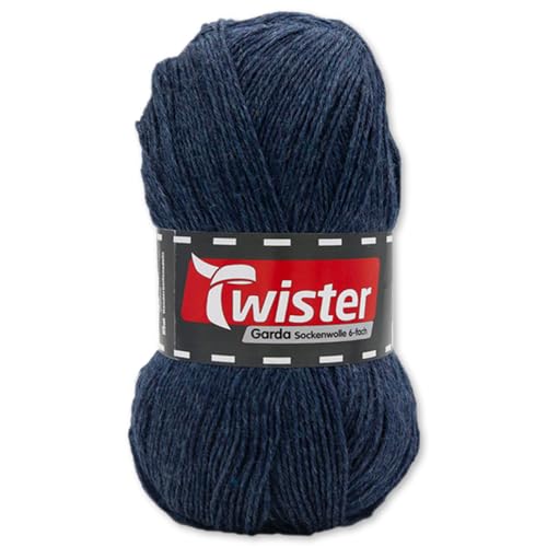 Frida's Wollhaus Twister 150 g Garda 6-fach Sockenwolle Stricken Häkeln Schurwolle Garn 14 Farben (54 | Jeans) von Frida's Wollhaus