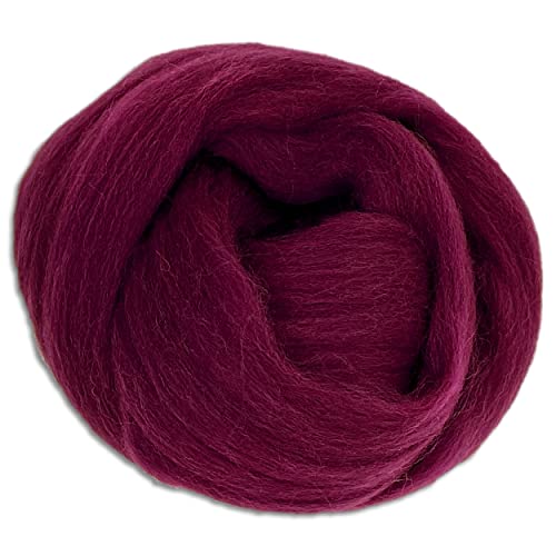 Frida's Wollhaus Wooliny 100 g Filzwolle Merinowolle Märchenwolle | 35 Farben zur Auswahl (15 | Brombeer) von Frida's Wollhaus