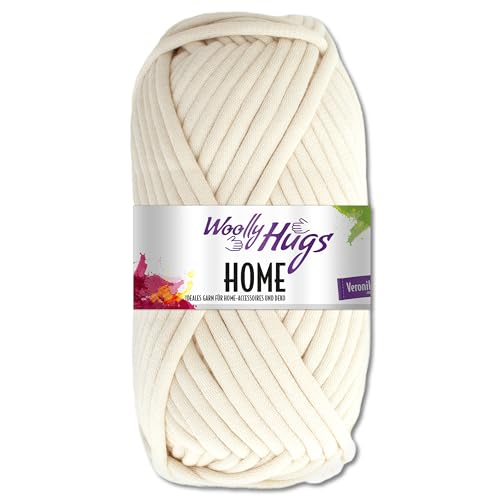 Frida's Wollhaus Woolly Hugs 100 g Home Textilgarn Baumwolle Korb Untersetzer Muschel 16 Farben (02 | Natur) von Frida's Wollhaus