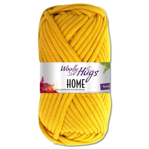 Frida's Wollhaus Woolly Hugs 100 g Home Textilgarn Baumwolle Korb Untersetzer Muschel 16 Farben (22 | Gold) von Frida's Wollhaus