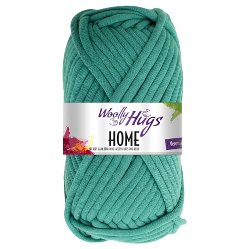 Frida's Wollhaus Woolly Hugs 100 g Home Textilgarn Baumwolle Korb Untersetzer Muschel 16 Farben (66 | Jade) von Frida's Wollhaus