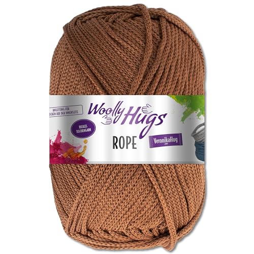 Frida's Wollhaus Woolly Hugs 200 g Rope Polyester Textilgarn Wolle Tasche mit Anleitung 13 Farben (18 | Haselnuss) von Frida's Wollhaus