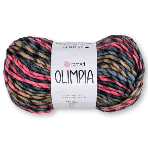 Frida's Wollhaus YarnArt 100 g Olimpia Wolle Stricken Häkeln Wintergarn Farbverlaufsgarn 15 Farben (1414) von Frida's Wollhaus