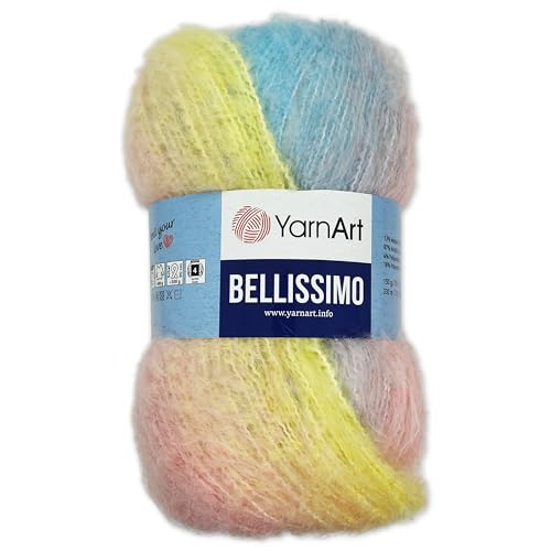 Frida's Wollhaus YarnArt 150 g Bellissimo Stricken Garn Wolle Mohair flauschig 21 Farben (1420 | 8681338535161) von Frida's Wollhaus