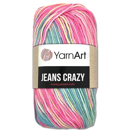 Frida's Wollhaus YarnArt 50 g Jeans Crazy Wolle mit Farbverlauf Baumwolle & Polyacryl 22 Farben (7205 | 516993) von Frida's Wollhaus
