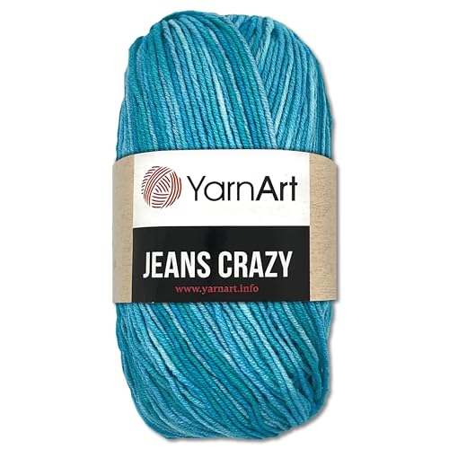 Frida's Wollhaus YarnArt 50 g Jeans Crazy Wolle mit Farbverlauf Baumwolle & Polyacryl 22 Farben (8212 | 529894) von Frida's Wollhaus