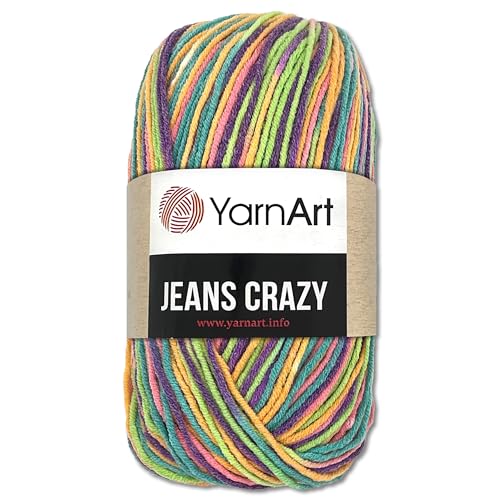 Frida's Wollhaus YarnArt 50 g Jeans Crazy Wolle mit Farbverlauf Baumwolle & Polyacryl 22 Farben (8215 | 529924) von Frida's Wollhaus