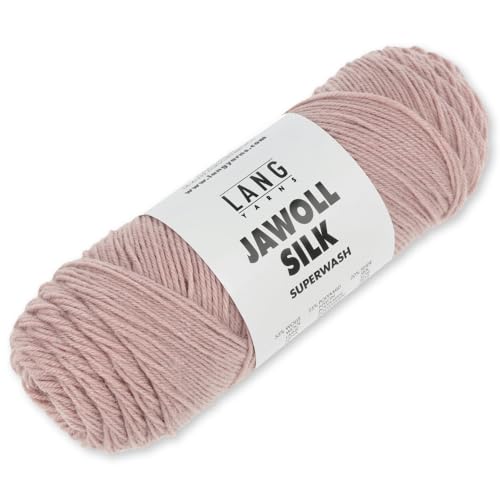 Lang Yarns 50 g Jawoll Silk Wolle Stricken Seide Superwash 22 Farben (119 | Rosa) von Frida's Wollhaus