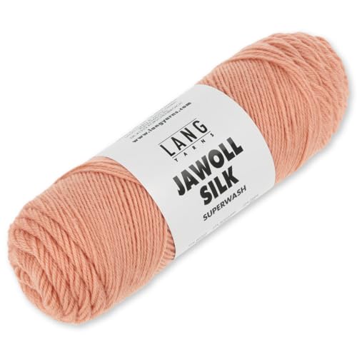 Lang Yarns 50 g Jawoll Silk Wolle Stricken Seide Superwash 22 Farben (129 | Melone) von Frida's Wollhaus