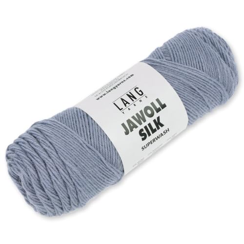 Lang Yarns 50 g Jawoll Silk Wolle Stricken Seide Superwash 22 Farben (134 | Jeans Hell) von Frida's Wollhaus