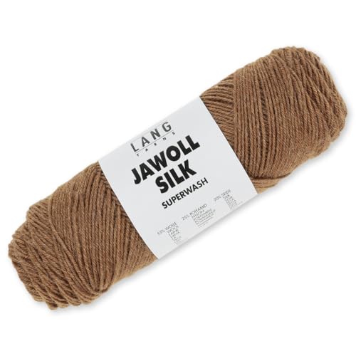 Lang Yarns 50 g Jawoll Silk Wolle Stricken Seide Superwash 22 Farben (139 | Camel) von Frida's Wollhaus