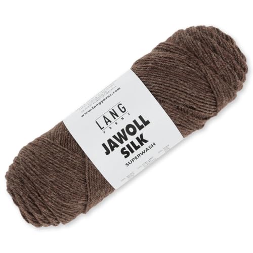 Lang Yarns 50 g Jawoll Silk Wolle Stricken Seide Superwash 22 Farben (168 | Choco) von Frida's Wollhaus