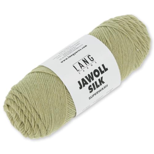 Lang Yarns 50 g Jawoll Silk Wolle Stricken Seide Superwash 22 Farben (197 | Olive) von Frida's Wollhaus