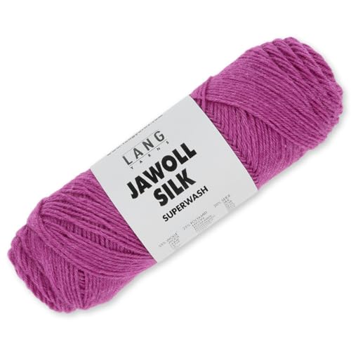 Lang Yarns 50 g Jawoll Silk Wolle Stricken Seide Superwash 22 Farben (265 | Fuchsia) von Frida's Wollhaus