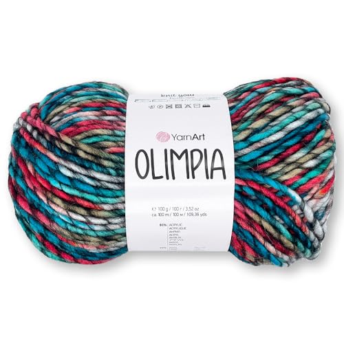 Frida's Wollhaus YarnArt 100 g Olimpia Wolle Stricken Häkeln Wintergarn Farbverlaufsgarn 15 Farben (1413) von Frida's Wollhaus