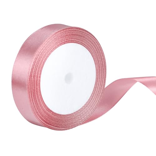 22 Meters Satinband Rosa 20mm Breit, Dekoration Präsent Geschenkband Breit Schleifenband, Rosa Dekoband, Stoffband für Hochzeit, Geburtstag Geschenke Der Valentinstag Verpackung von Geschenken von Friedwohl