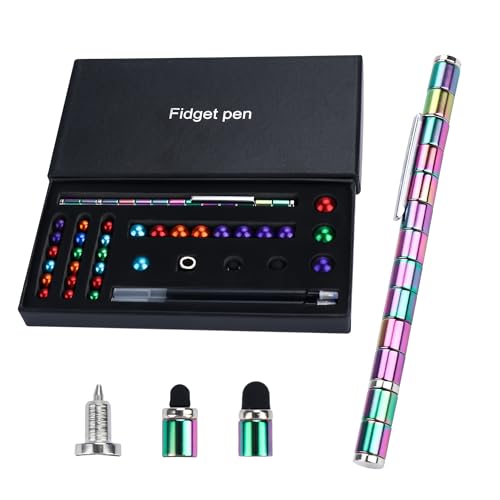 Magnetischer Kugelschreiber, Fidget Pen, Magnet Stift, Lustig Multifunktions Magnetstift, Stressabbau Druckkugelschreiber Geschenk Spielzeug, EIN kleines Geschenk zum Stressabbau (Mehrfarbig) von Friedwohl