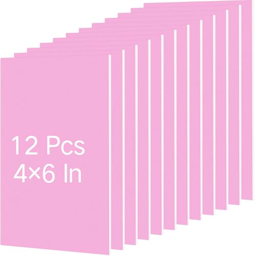 Frienda 12 Stück 10,2 x 15,2 cm rosa Schnitzblöcke PVC Linoleum Block weiche Stempel Schnitzblöcke Stempelherstellung Kit für Druckerei, Druckherstellung, DIY Handwerk Projekt von Frienda