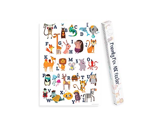 Friendly Fox Kinderzimmer Poster ABC Poster für Kinder Lernposter Wandbild 50x70 cm von Friendly Fox