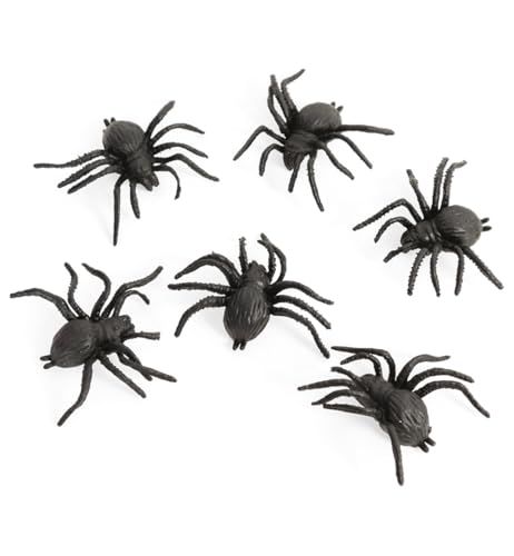 🕷️Halloween-Deko-Set: 6 Schwarze Spinnen von Fries