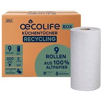 FRIPA Küchenrollen OECOLIFE 3-lagig, 9 Rollen von FRIPA