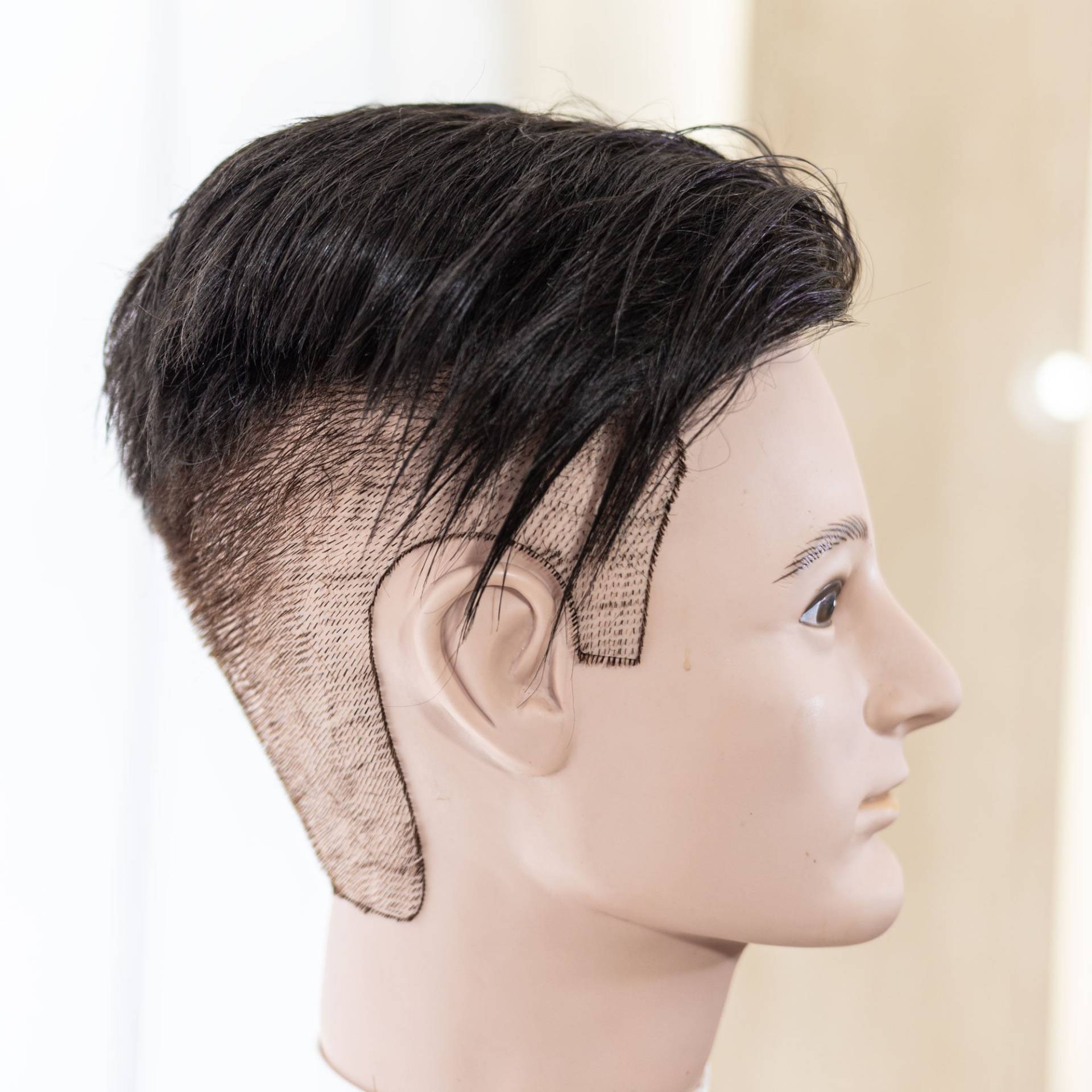 Haarsystem Toupet Undercut Für Männer - Neu Vom Friseur Zugeschnitten Gebrauchsfertig | Farbe 2 Dunkelbraun von FriseurDennisBusch