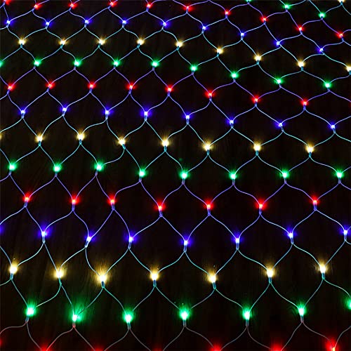 Froadp 6x4m LED Lichternetz Lichterkette mit Stecker IP44 Wasserdicht Lichterketten Vorhang Weihnachtsdeko 480 LEDs Fairy Lights mit 8 Leuchtmodi für Innen Außen Garten Hochzeit Party (Bunt) von Froadp