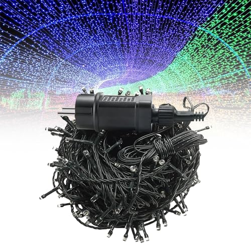 Froadp LED Lichterkette 500 LEDs Lichterketten Vorhang Außen mit Stecker IP44 Wasserdicht Weihnachtsbeleuchtung mit 8 Leuchtmodi Lampenkette für Innen Garten Hochzeit Weihnachten Party (50m, Bunt) von Froadp