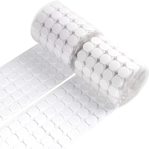 Frogetu 360 Stück 180 Paar,Klettpunkte Selbstklebend 20mm,Klett Klebepunkte,Rund Doppelseitig Klebende Klettverschluss,Self Adhesive Klebend Klettverschluss,für Papier,Metall von Frogetu