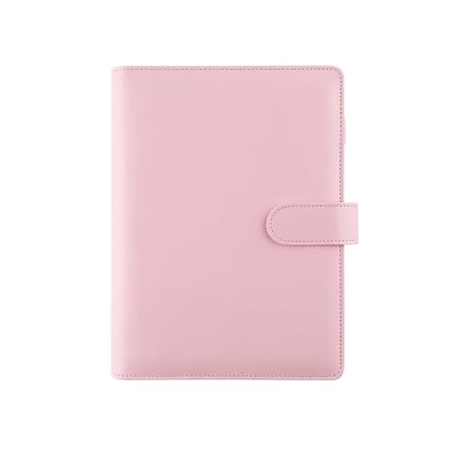 Frogetu A5 Binder,Ringbuch A5 Nachfüllbar Budget Binder,A5 Ringbuch Kunstleder, 6 Loch A5 Ringbuch Abdeckung, Organizer A5 Für Büro Schule Und Reisearbeit(Innenpapier Nicht Enthalten) (Rosa) von Frogetu