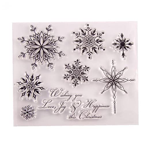 Froiny Transparente Briefmarken Schneeflocke Weihnachten Klarstempel Gummi Silikon Scrapbooking Für Kartenherstellung Album Handwerk Dekor von Froiny