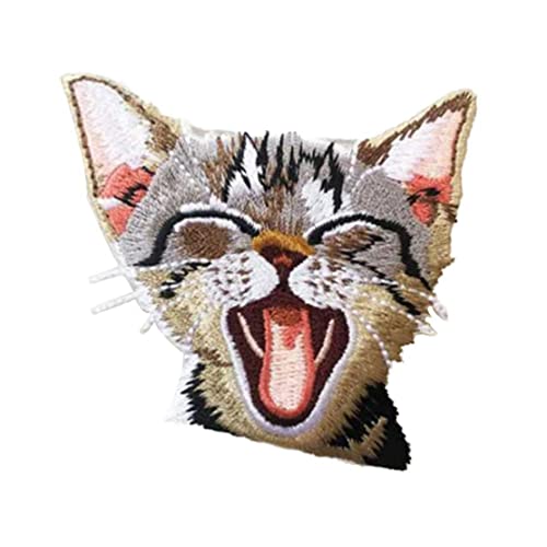 Katze Bestickter Patch Niedliche Tierkatze Abzeichen Applique Patch Eisen Auf Cartoon-Patches Für Kleidung Aufkleber von Froiny