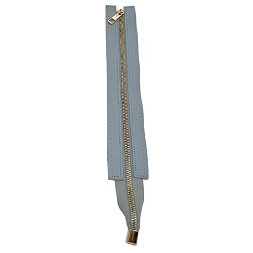 Frotox 30 cm PU-Leder-Reißverschluss mit Löchern Metallreißverschluss DIY-Reißverschluss-Ersatz-Hardware Reißverschluss-Zubehör zum Nähen von Handtaschen 30 cm PU-Leder-Reißverschluss mit Löchern von Frotox