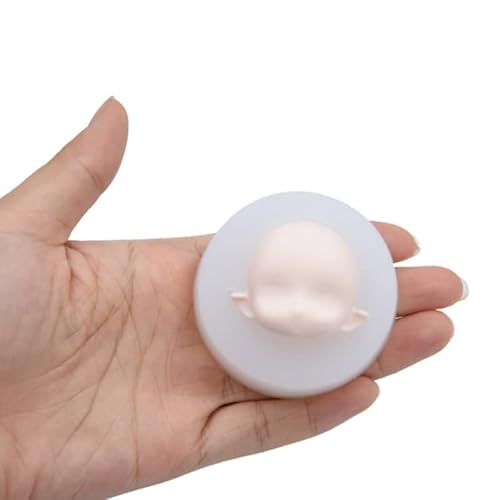 Frotox 3DFairy Head Baby Face Silikonform handgemachte Seife Ton Gipsform Fondant Schokoladenform Kekse Bastelform DIY-Puppenkopfform für Tonsilikon von Frotox