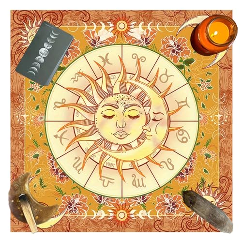 Frotox Tarot Tischdecke Wahrsagerei Tischdecke Orakel Brettspielmatte Quadratische Altar Tischdecke Wahrsagerei Tischdecke Altar Tuch Tarot Karten Tischdeck Tuch von Frotox