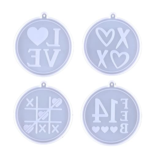 Glänzend Glänzend Verschiedene Symbole Ornamente Silikon Epoxidharz Form Schlüsselanhänger Anhänger Schmuck Für Valentinstag Geschenk Handwerk von Frotox