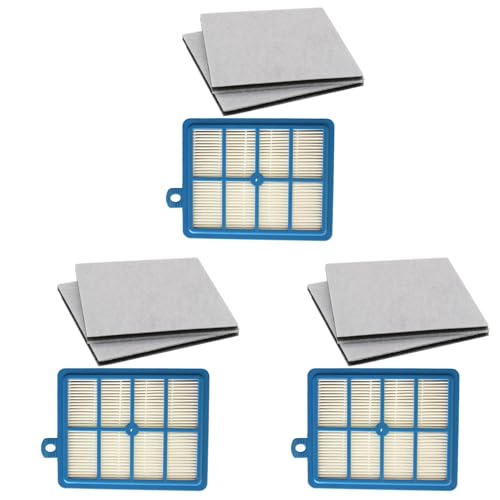 3 x Hepa-Filter + 6 x Motor-Baumwollfilter für EFH12W AEF12W FC8031 EL012W FC9080 FC9088 von Frsoinor