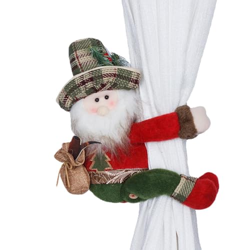 Christmas Curtains Buckle, Santa Claus Doll Holder, Christmas Curtains Holder, Curtain Tiebacks, Christmas Fasteners, Elk Doll Curtain Holders, Christmas Doll Holders for Home Decoration von Fruusv