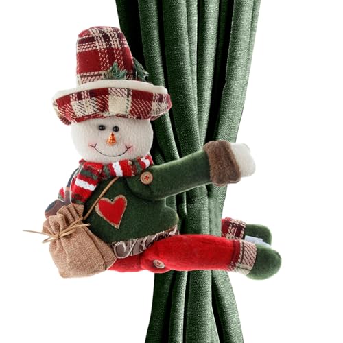 Christmas Curtains Buckle, Santa Claus Doll Holder, Christmas Curtains Holder, Curtain Tiebacks, Christmas Fasteners, Elk Doll Curtain Holders, Christmas Doll Holders for Home Decoration von Fruusv