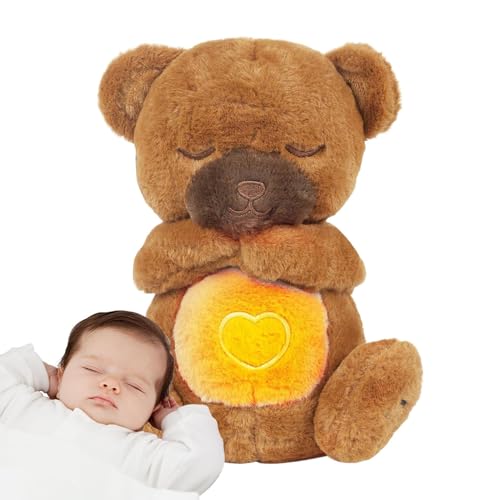 Fruusv Toddler Sleep Soother Bear, Calming Music Stuffed Doll, Soft Stuffed Animal Plush with Gentle Sounds for Birthday, Mother's Day, Valentines, Velvet, 30cm von Fruusv