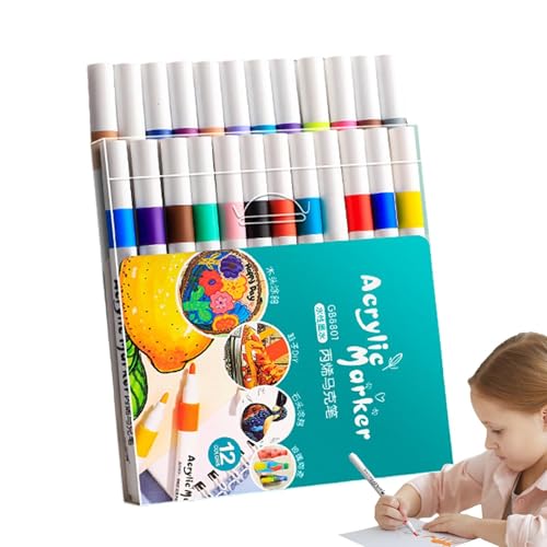 Marker Pens For Kids, Washable Art Markers For Children, Vibrant Color Marker Set For Kids, Kids Marker Pen Set With Various Tip Sizes, Durable Marker Pens For School Projects von Fruusv